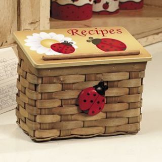 New Ladybug Recipe Box Kitchen Decor
