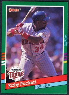 Kirby Puckett Minnesota Twins 1991 Donruss MLB Card 490