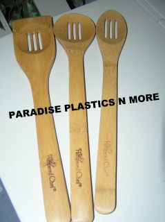 Bamboo Slotted Spoon Set 2049 Kitchen Tools Gadgets New Spoons