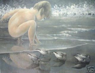 The Sanderling by Rockne Knuth Birds Girl Child