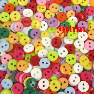 Mixed Acrylic Sewing Buttons Scrapbooking 9x2mm Knopf Bouton