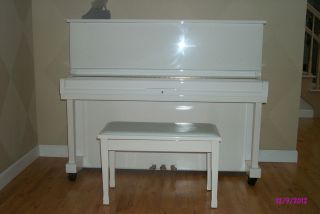 Kobler Campbell Upright Piano Off White Ivory Gloss 59WX47 5H