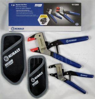 Kobalt 2 Piece Magnum Grip Pliers Tool Set 8 6 Cases Holsters Gift