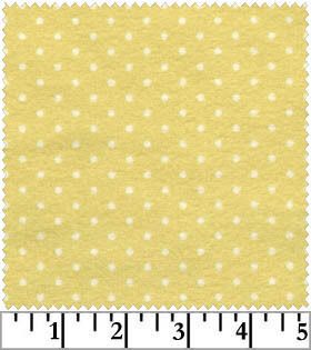 Shadow Play Woolies Flannel Yellow Dots