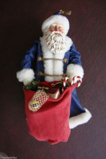 Kurt S. Adler, Inc. ~ Fabriche / Cloth ~ Traditional Santa with A Bag