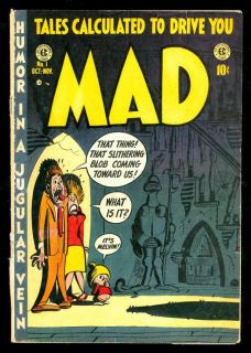 MAD COMICS 1 2 5 GOOD 1952 EC KURTZMAN BILL ELDER JACK DAVIS WALLY