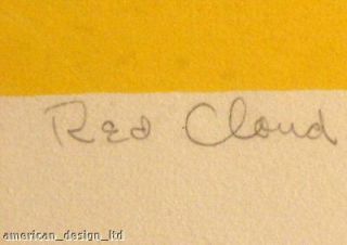 Dean Meeker Red Cloud Framed Lithograph Hand Signed Art Make OFFER L
