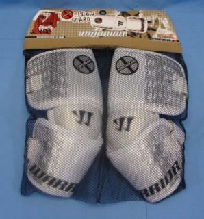 WARRIOR ELBOW PADS ADRENALINE LARGE WHITE LACROSSE PROTECTIVE GEAR NR