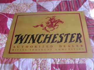 RARE VINTAGE 1930s 1940s 1950s WINCHESTER SIGN 14 in TALL X 19 in LONG