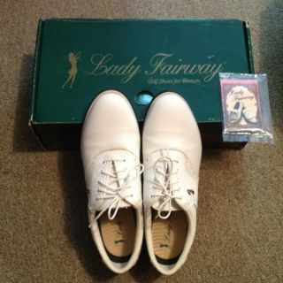 Lady Fairway Golf Shoes Style 1500 Size 7M White Saddle