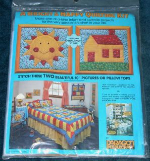 Vintage Paragon Sun School Quilt Quilting Blocks Kit Makes 2