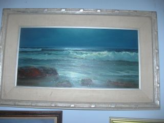 VERNON KERR California seascape Laguna Beach artist Fine CA Oil Signed
