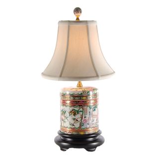 Canton Porcelain Small Traditional Caddy Table Lamp 18 High