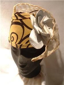Fabric and Straw Hat for Church Millinery