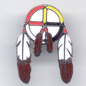 10 Lapel Pins Native American Medicine Wheel Reproduction