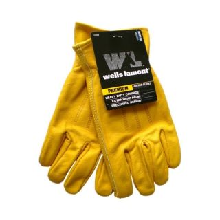Wells Lamont Premium Leather Gloves Large 1209L Heavy Duty Cowhide New