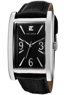 Ted Lapidus Watch 5110207 Mens Black Dial Black Leather
