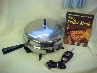 Farberware Large 12 Electric Fry Pan Skillet 310 B Cookbook USA Made