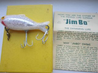 JIMBO fishing lure J R Tackle CO Largo Florida 1950s in box with paper