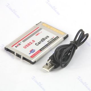 NEC Chip PCMCIA to USB2 0 Card 2 Port CardBus Fr Laptop