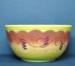 Laurie Gates Santa FE Yellow Red Cereal Bowls Peppers