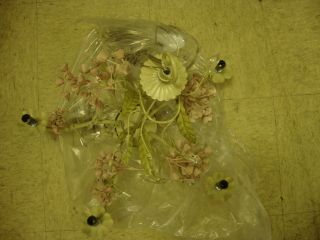 Laura Ashley HBLS0571 Antique Ivory Blossom 5 Light Chandelier FREE