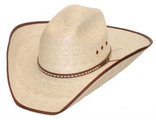 New Natural Palm Leaf Cowboy Hat with Elastic Band for Perfect Fit