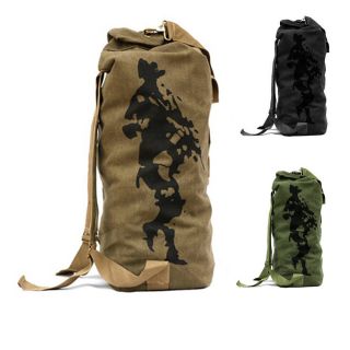 New Military Canvas Duffle Bag Shoulder Bag Bucket Bag Waterproof for