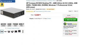 DC5850 750 GB AMD Athlon X2 2 2 GHz 4 GB Desktop Off Lease