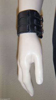 Elvis Tribute Artist Costume Black Leather 1968 Wristband Pre Jumpsuit