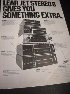 Lear Jet Stereo 8 Something Extra 1973 Promo Poster Ad