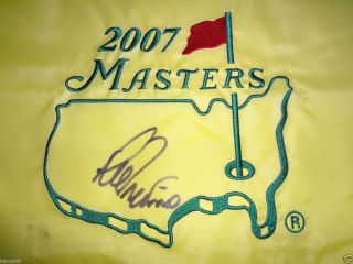 LEE TREVINO SIGNED 2007 MASTERS GOLF PIN FLAG AUTOGRAPH BRITISH OPEN