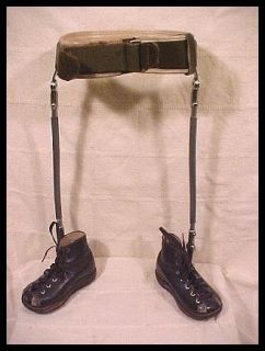Vintage Childrens Orthopedic Leg Braces with Shoes