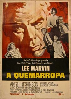 Blank Original 1968 Spanish Poster Cool Lee Marvin Artwork