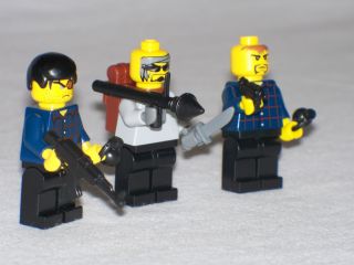 Lego 3 Custom Minifigs Bad Guys Set Army Builder