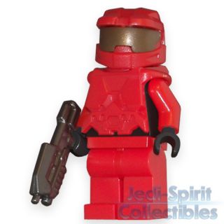 Lego HALO Custom *MASTER CHIEF* Red Color Minifig   FREE USA SHIPPING