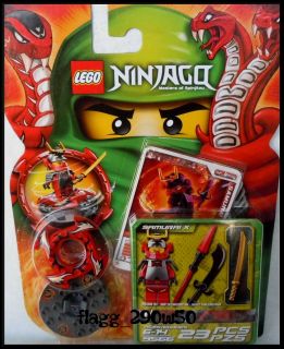 LEGO NINJAGO SNAKE SERIES* SAMURAI X #9566  with Weapons and Spinner