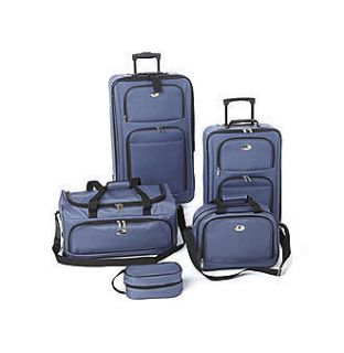 Leisure International Wakefield Blue 5 Piece Luggage Set New