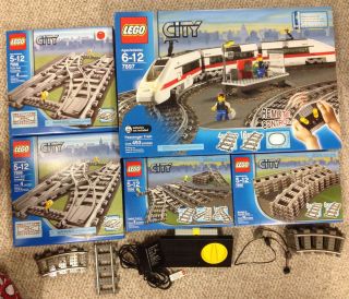 Lego City Remote Control Train Set Tracks Lot 7897 7896 7996 7895 NEW
