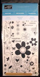 Love Happiness Rub Ons Stampin Up Ret 50 Off