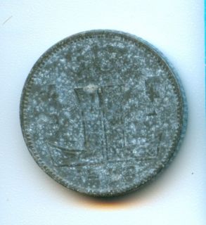 Franc Coin Nazi German WWII Dutch Léopold III 