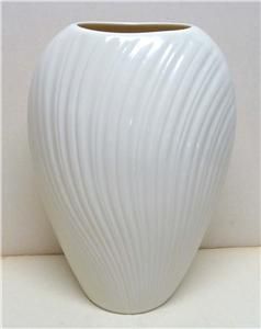 Lenox Mirage Vase Art Deco Cream Ribbed Centennial