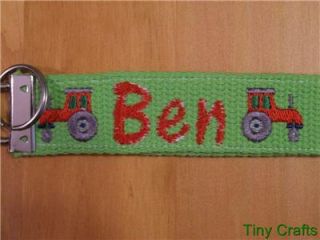 Personalized Monogrammed Key Fob Chain Ring Luggage Tag