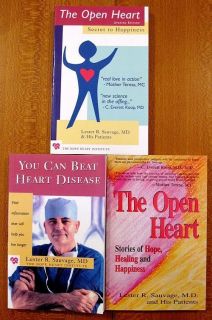 Lot of 3 Lester Sauvage Books The Open Heart 0966378814