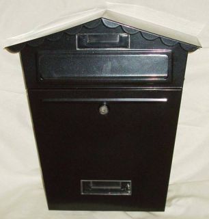 Black Letter Mail Post Box Mailbox Letterbox Postbox XL