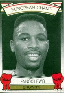 1992 Browns Boxing Card Set Lennox Lewis Rookie RARE RC