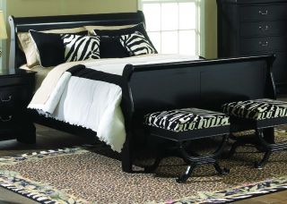 Liberty Furniture Carrington Black Twin Size Sleigh Bed