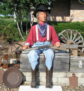Lifesize Poseable Old West Cowboy Mannequin Dummy Doll