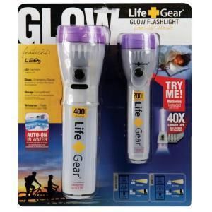 Life Gear Glow Flashlight Glow Mini Combo Pack Purple LG398
