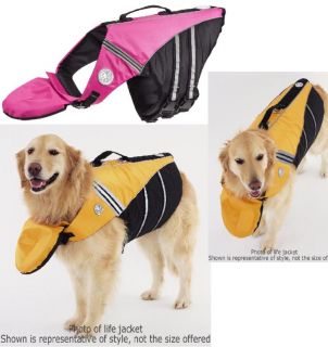 Flotation Dog Life Vest Jacket Pet Safety Preserver w Chin Float L 30